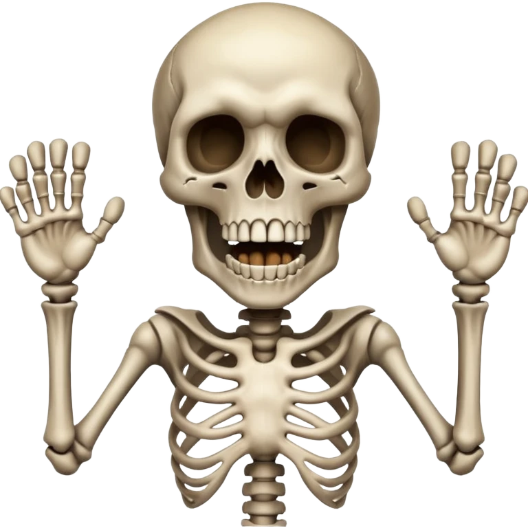Raging skeleton emoji