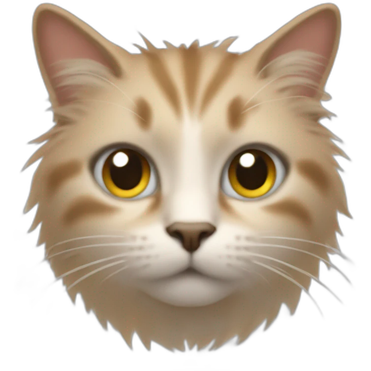 blurry cat looking at you with hair  emoji