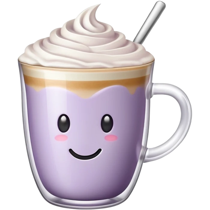 Pale purple coffe Latte  emoji
