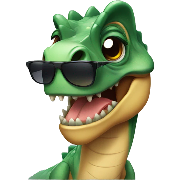 dino with sunglasses  emoji