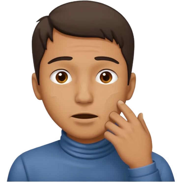 Man with Hand around throat emoji