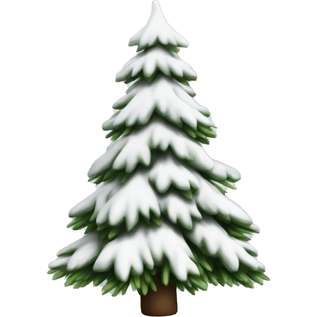  actual white fir christmas tree isolated.  emoji