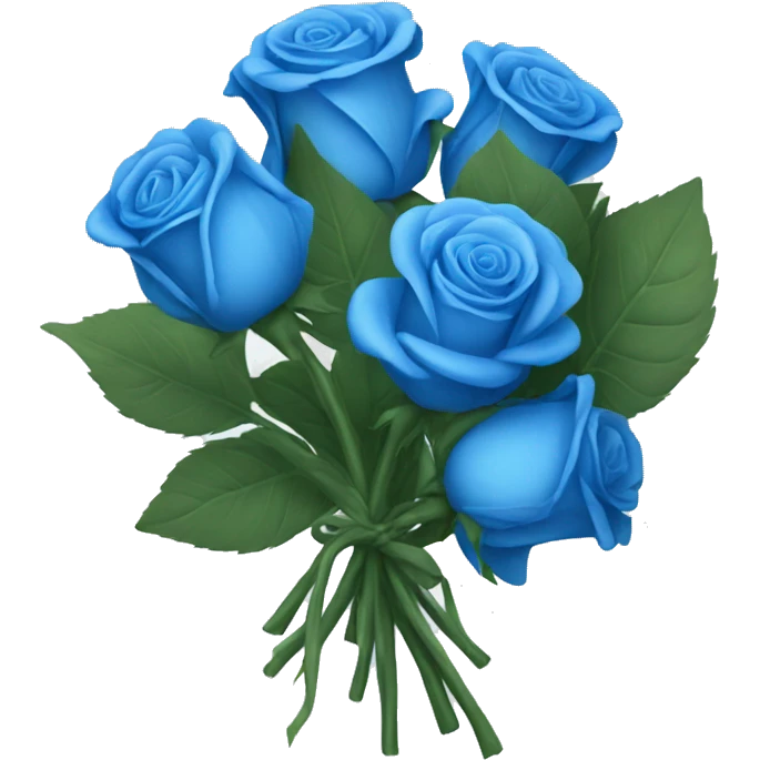 bouquet of blue roses  emoji