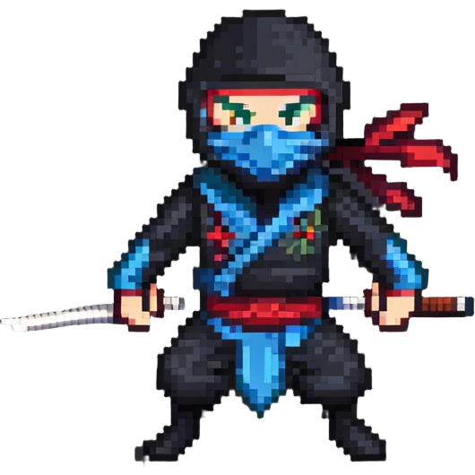 masked ninja in action pose emoji