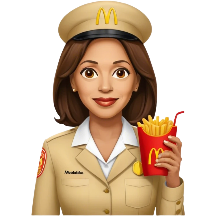 Kamala Harris working at Mcdonalds emoji