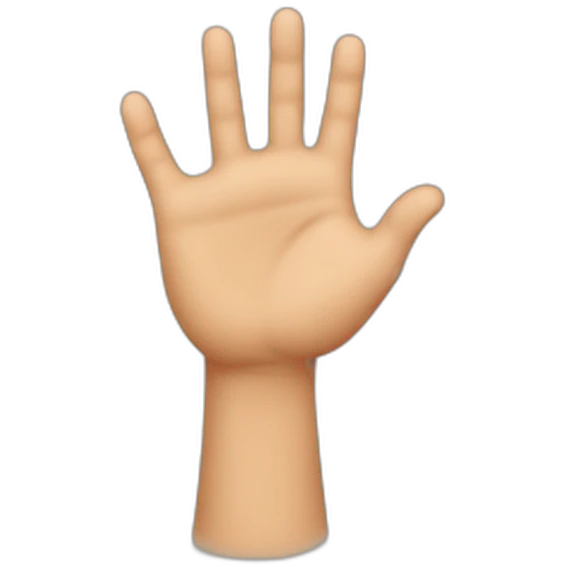 mano señalando al frente emoji