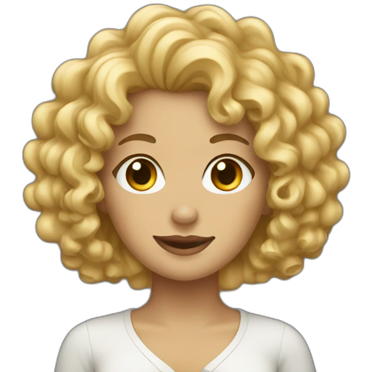 blonde curly haired woman emoji