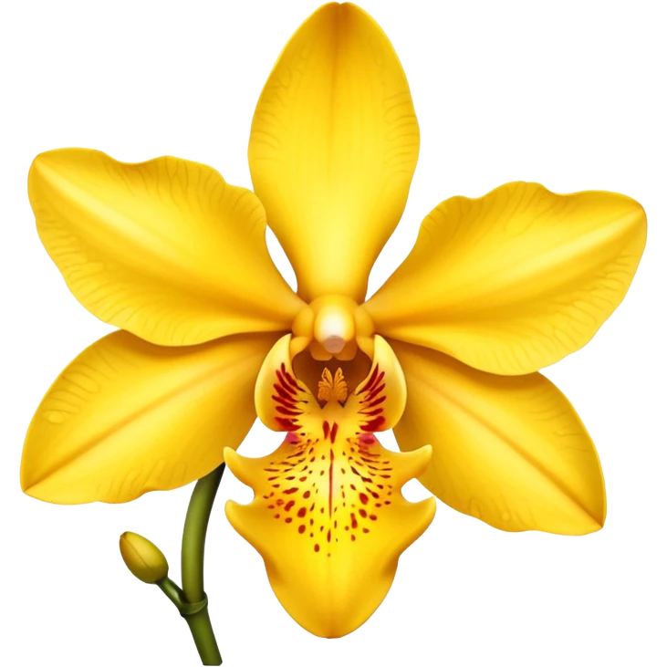 a yellow  orchid emoji