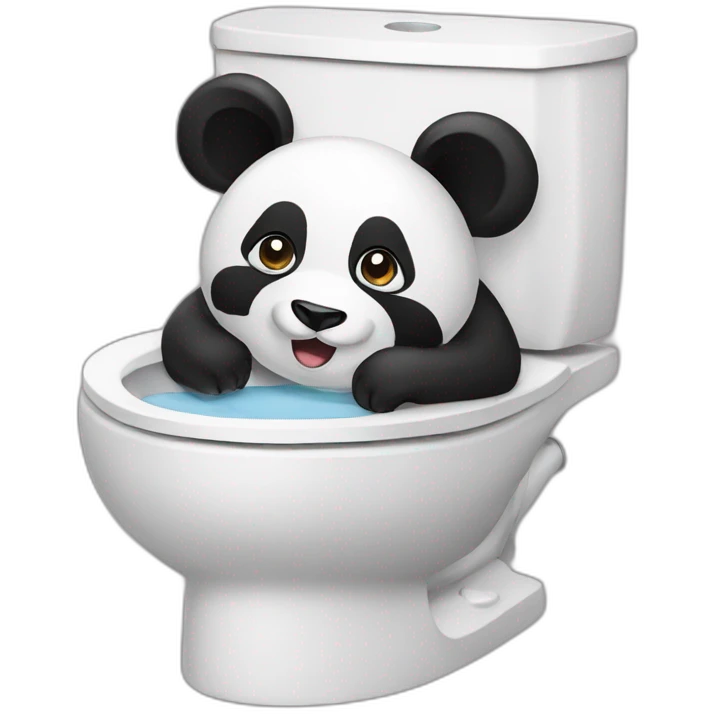 panda toilet emoji