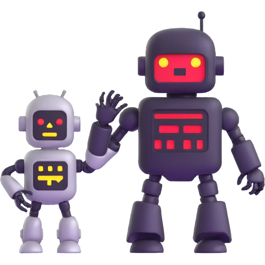 robot and space invader friends emoji