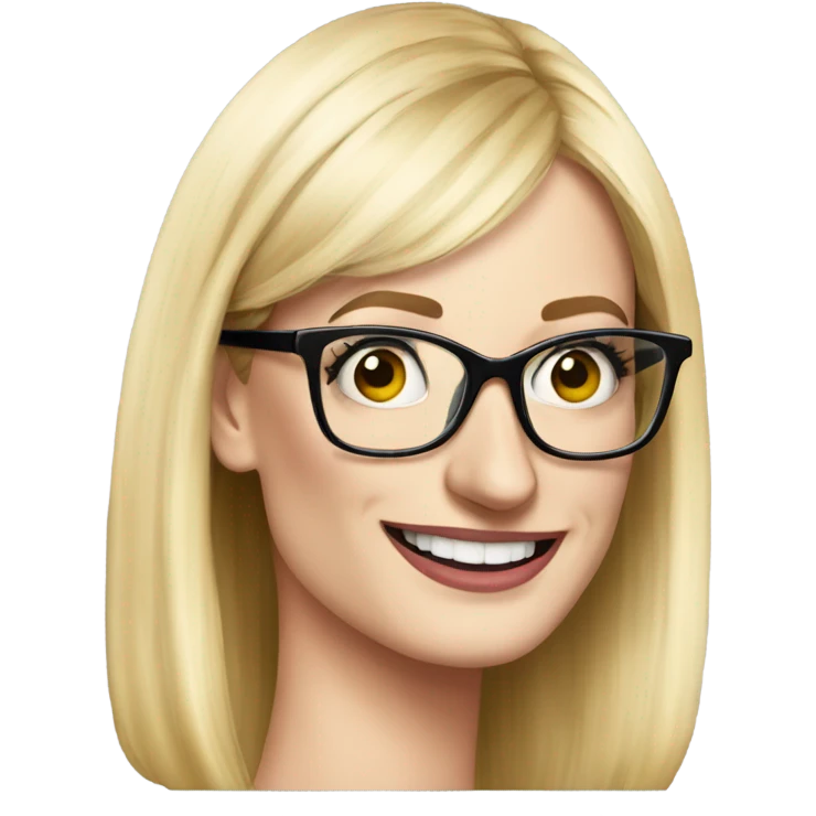 Beth behrs with glasses  emoji