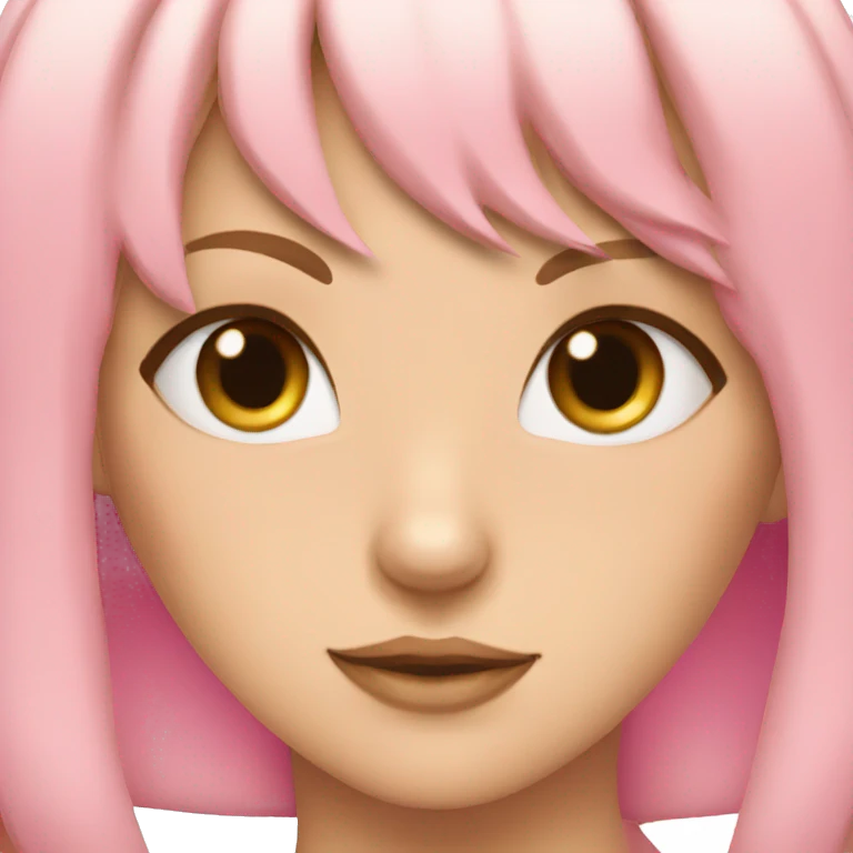 Blonde catgirl with pinks eyes  emoji