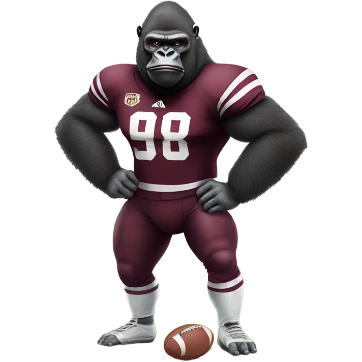 Gorilla football maroon emoji