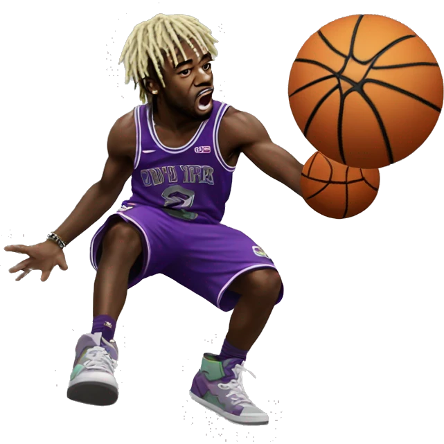 Lil uzi vert throwing a basketball emoji