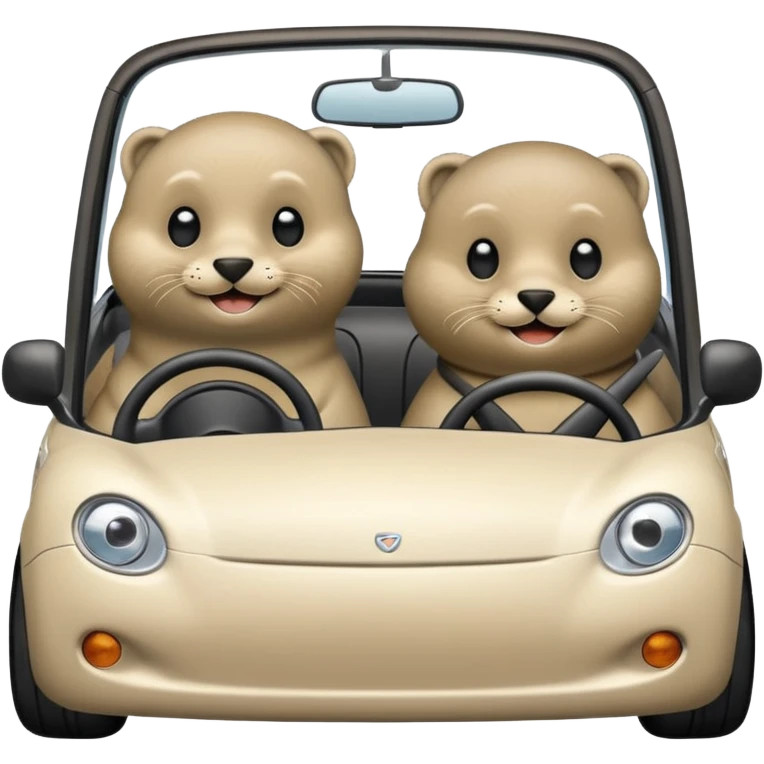 Seals in a car emoji
