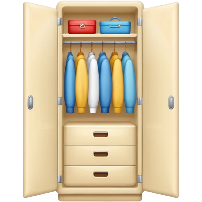 Glossy cream PVC closet emoji