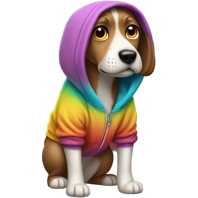 Dog with hoodie emoji