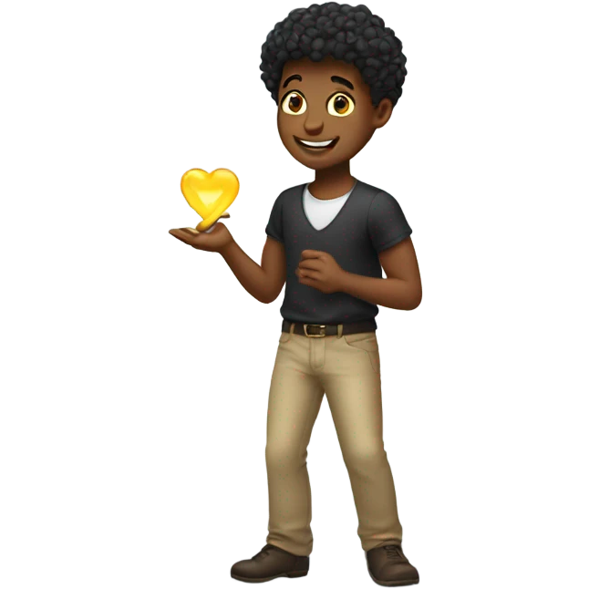 Light sking boy marry proposal emoji