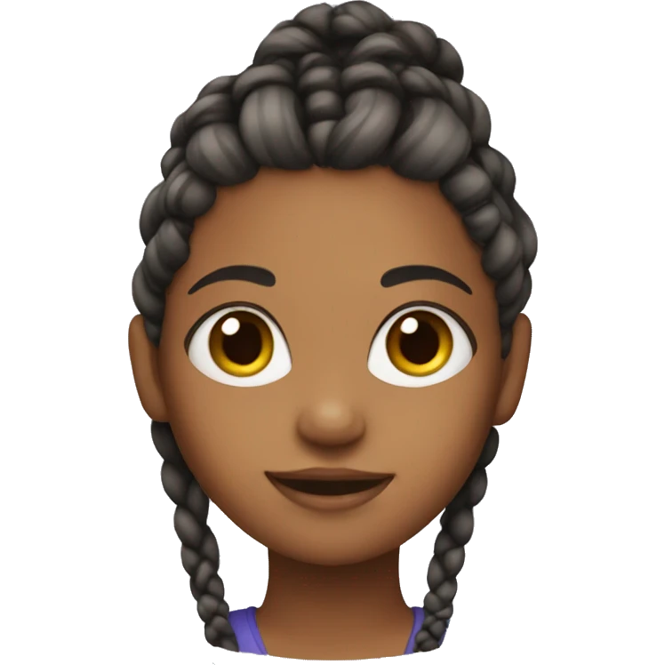 Girl with braids  emoji
