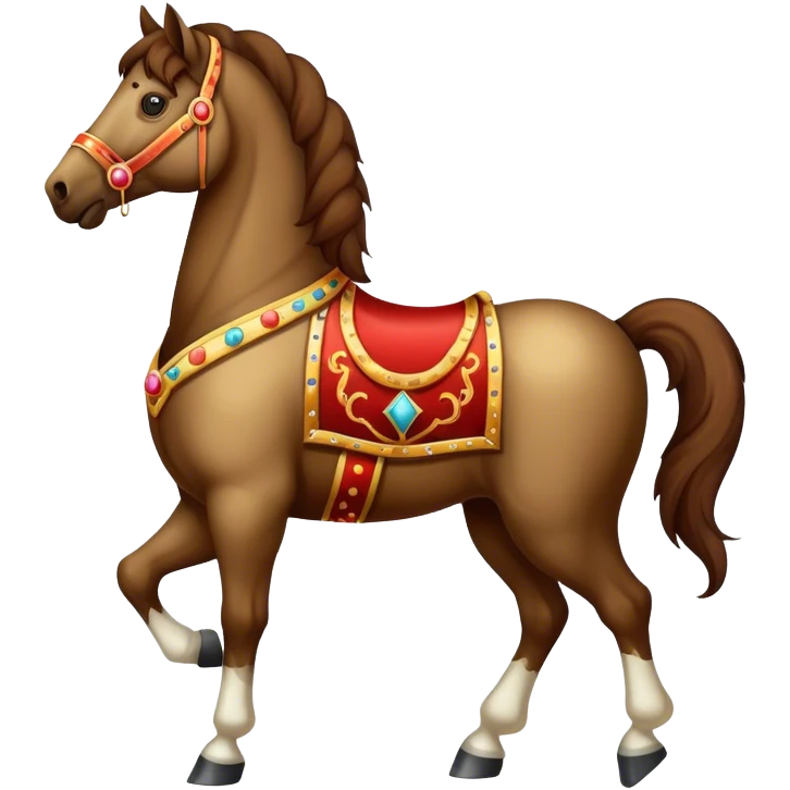 Vintage circus horse emoji