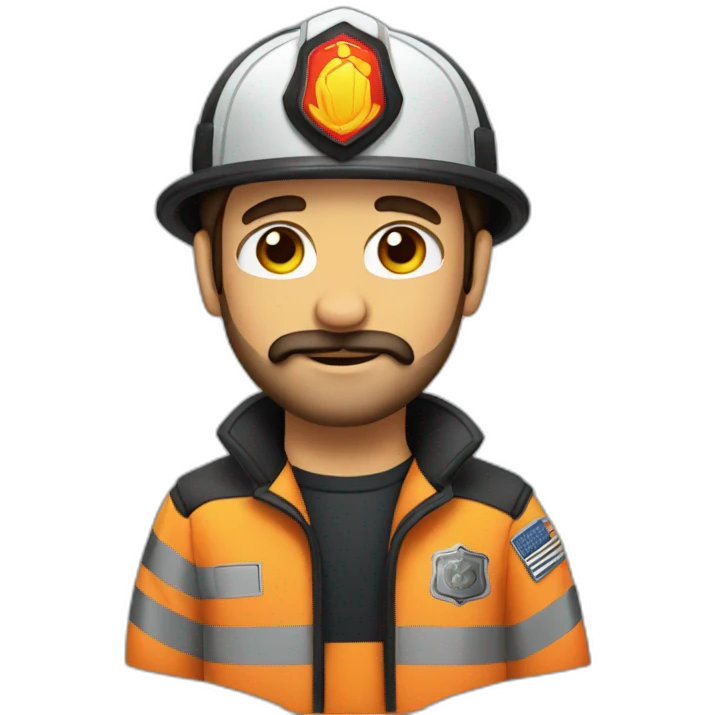 Bombero con barba emoji