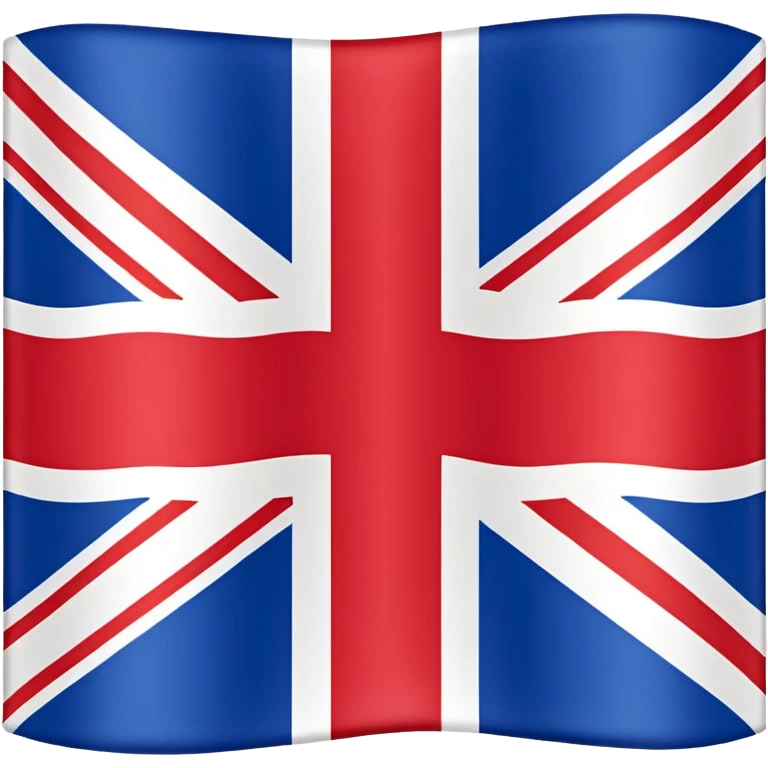 British flag (Union Jack), highly recognizable, bold colors, iconic design emoji