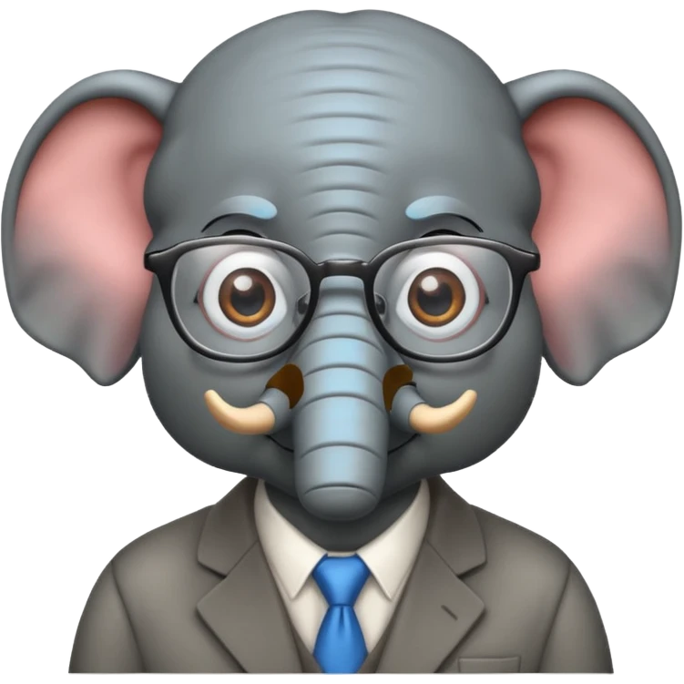 Une éléphante enseignante emoji