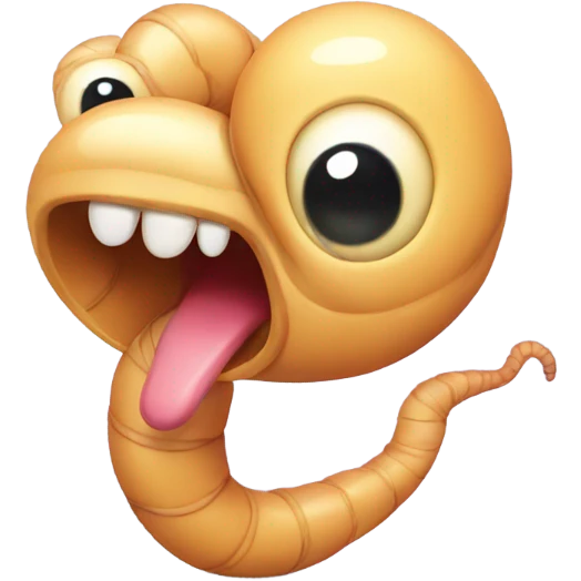 Cute worm emoji