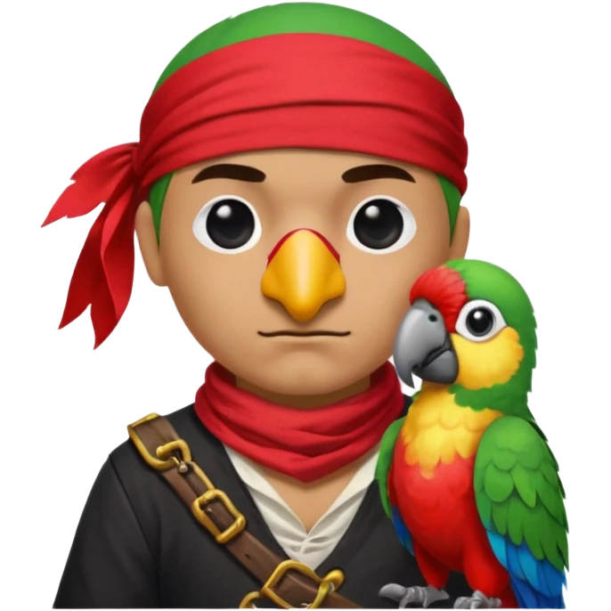 pirate and parrot emoji