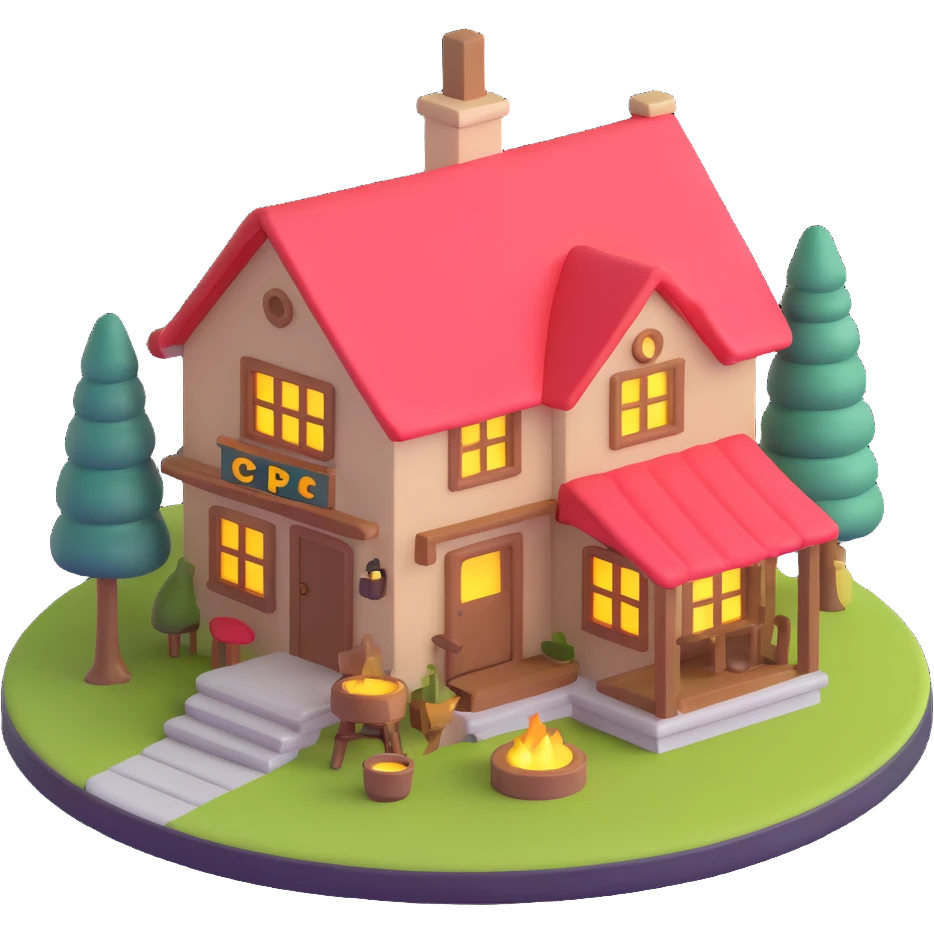cozy inn symbolizing lodging emoji