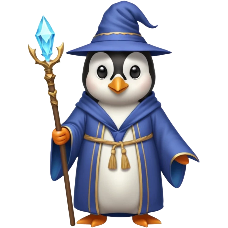 Penguin Wizard emoji