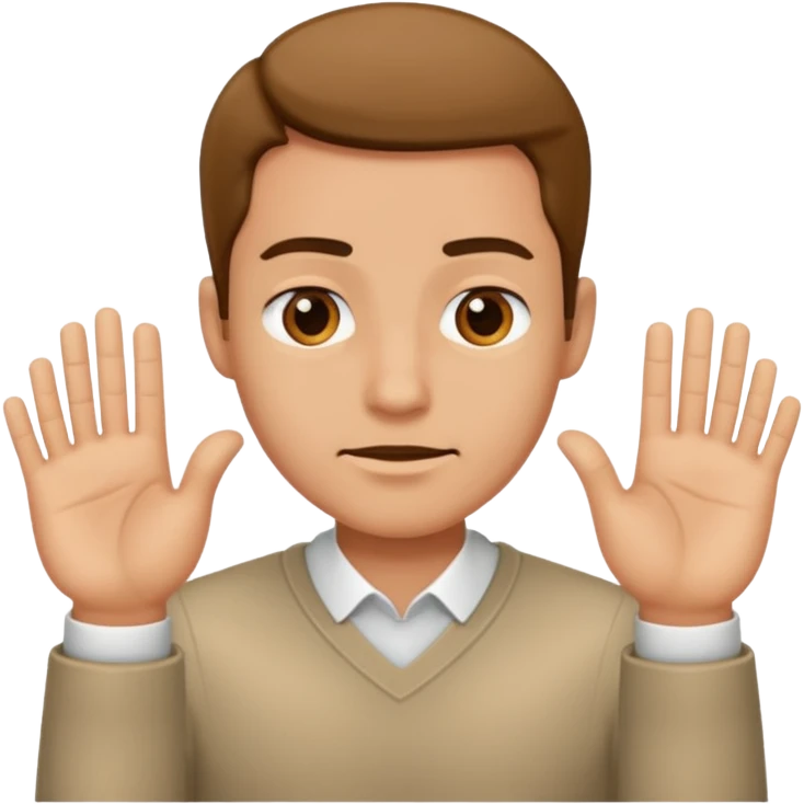 Man no decision gesture emoji
