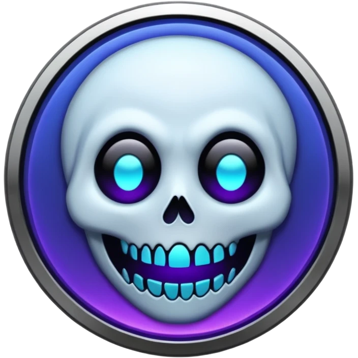 horror spooky spook coin purple blue black white emoji