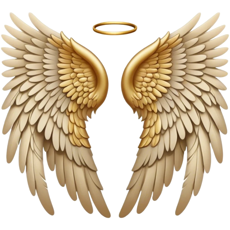 Angel wings beige  emoji