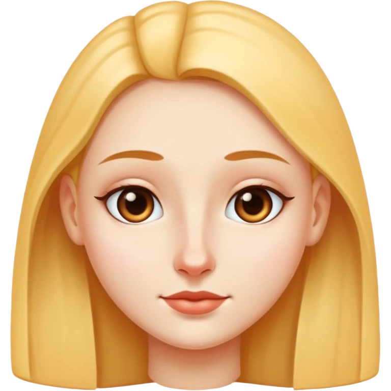 girl face without a nose emoji