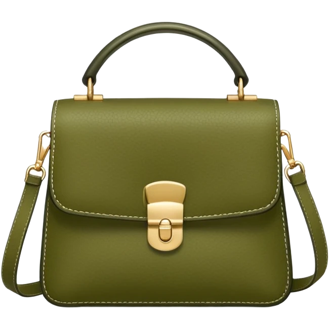 Handbag in Olive Green, width and height of handbag must be equal emoji