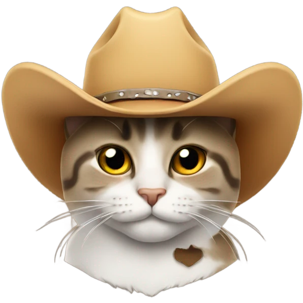 Cat with a cowboy hat  emoji