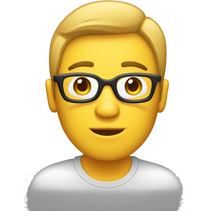adolecente en el computador emoji