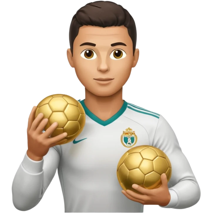 Cristiano Ronaldo con el Balón de Oro emoji