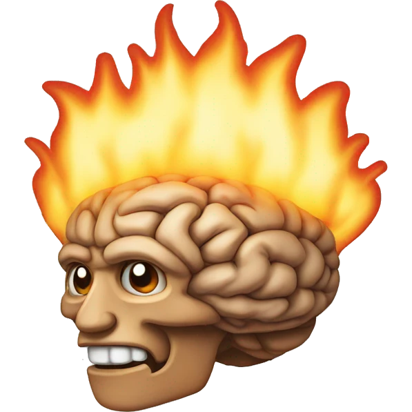 burning brain emoji