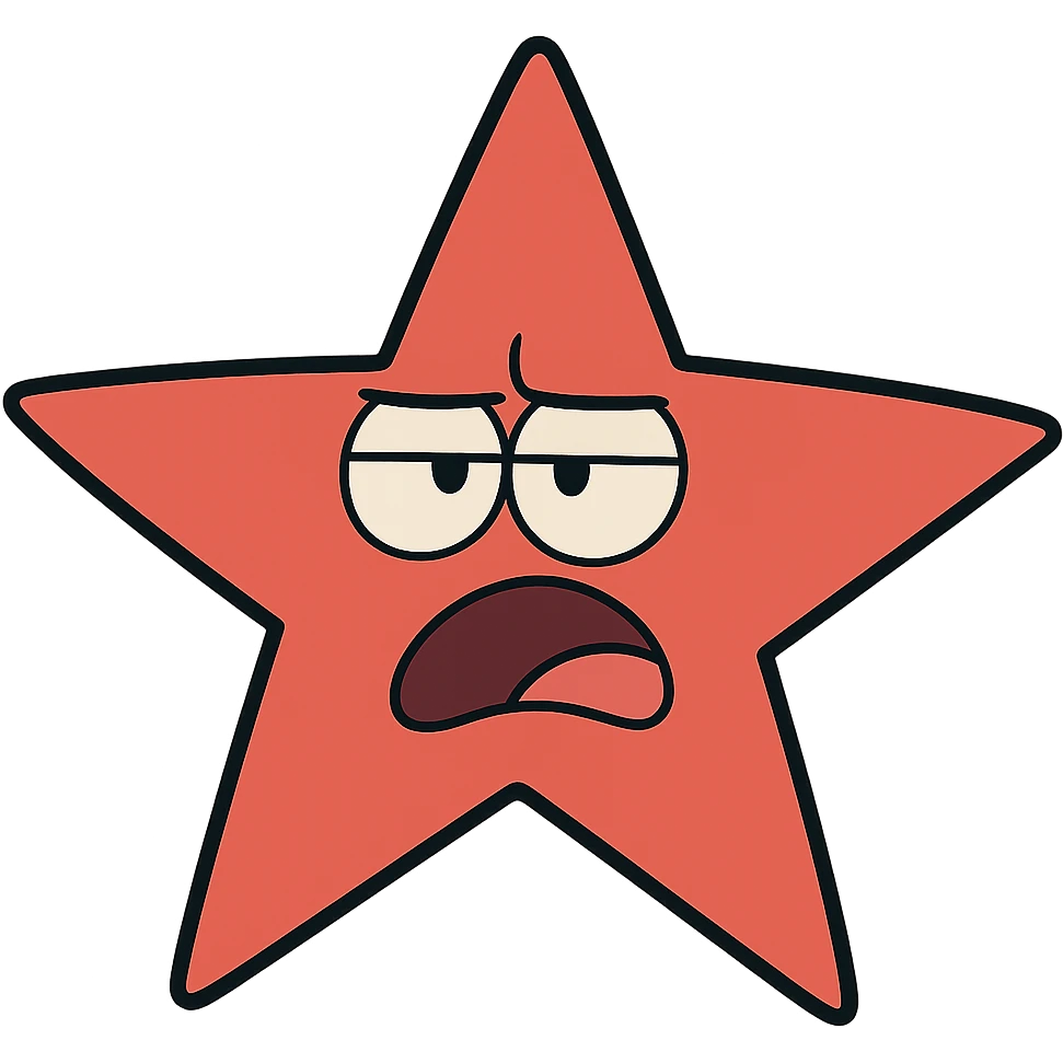 red star in flat toon style emoji