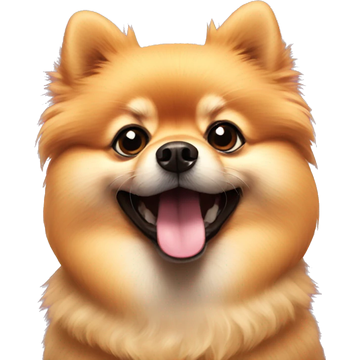 Pomeranian partying emoji