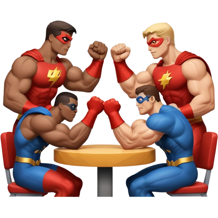 superheroes arm wrestling emoji