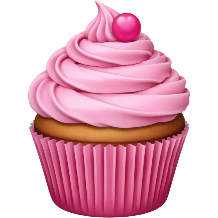 Cupcake with pink icing emoji