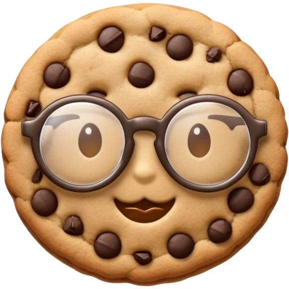 Cookie with glasses emoji