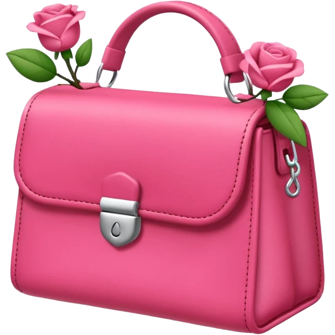 Uma necesserie branca com laços rosas emoji