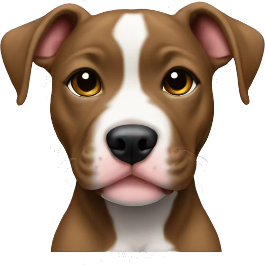 Girl pitbull puppy solid color no spots emoji