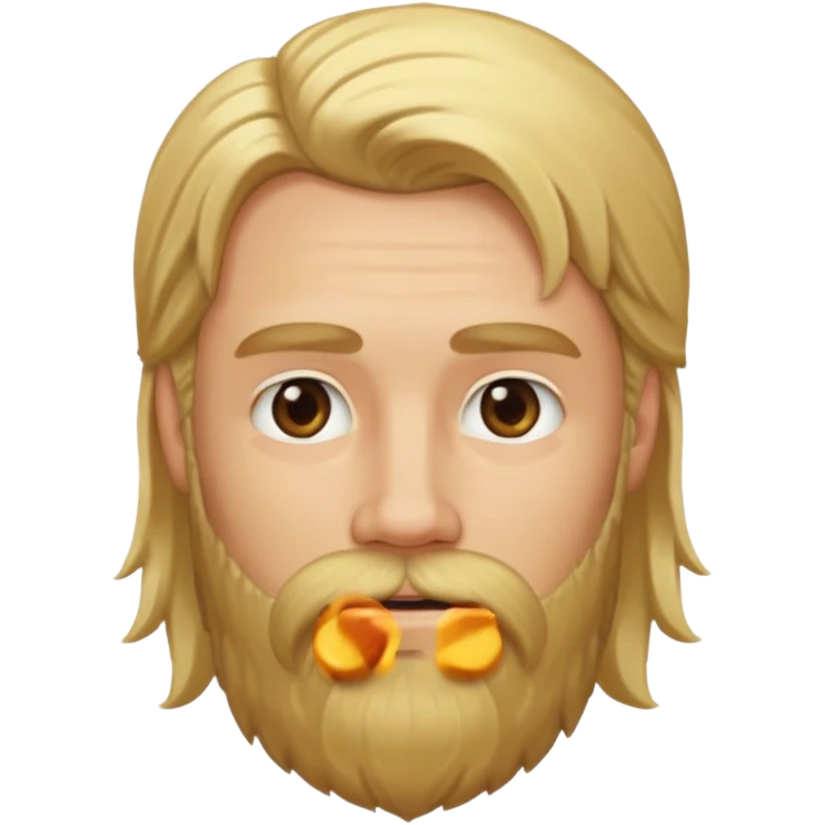 blonde man bearded long haired emoji