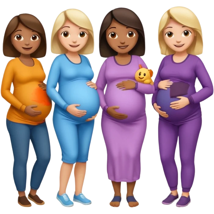 a group of Pregnant women  emoji