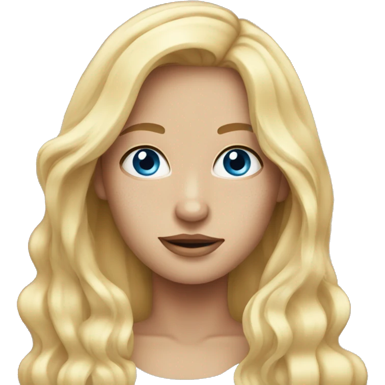 Pretty blonde with long hair blue eyes and freckles emoji